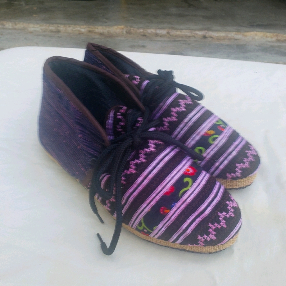 Handmade Shoes - Hmong Tribe fabric - 8w